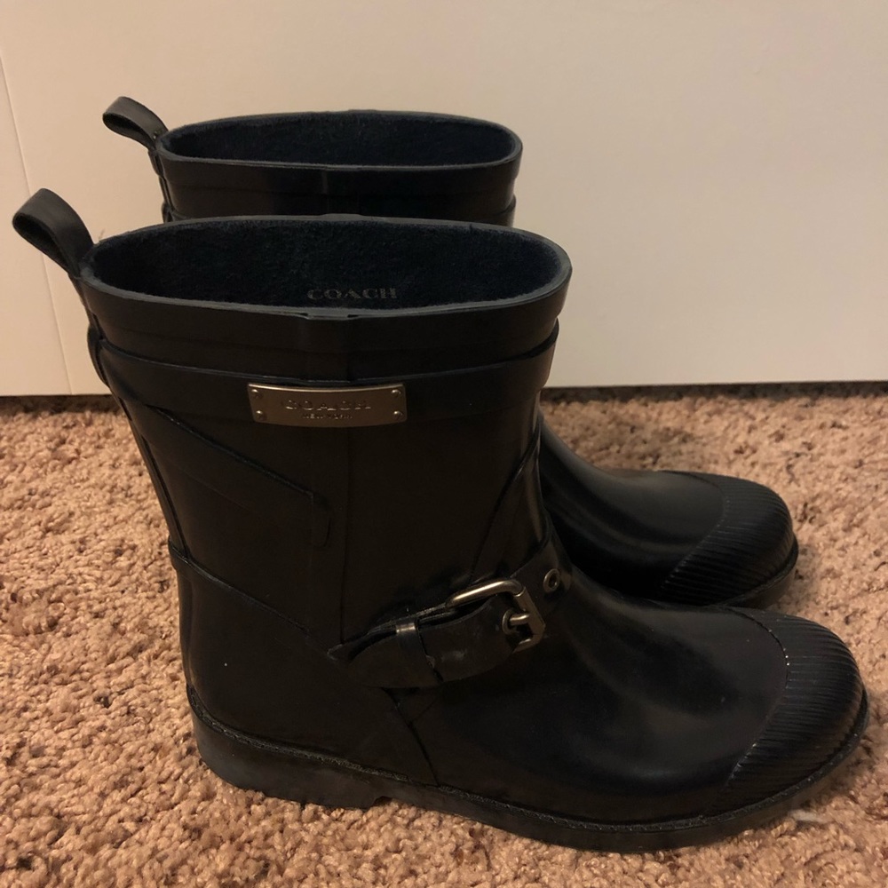 Coach Short Rain boots (Navy Blue)